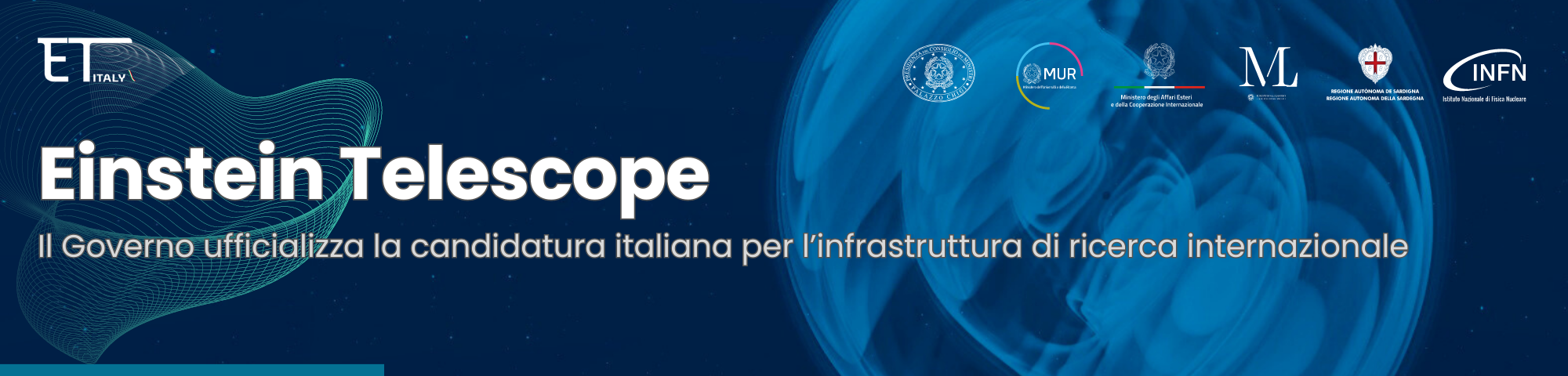 Banner candidatura italiana per Einstein Telescope