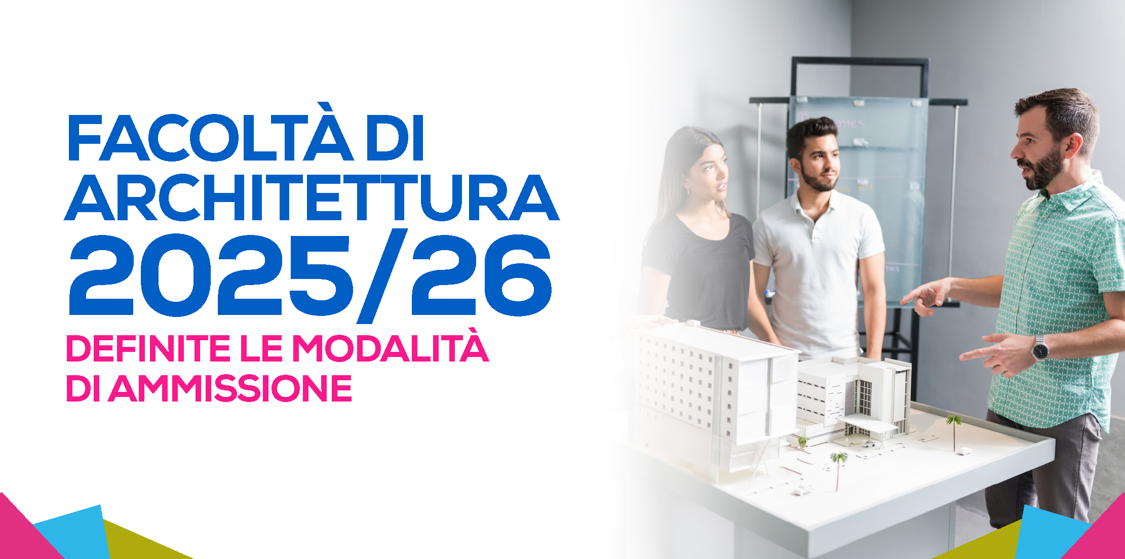 Università, definite le modalità e i contenuti delle prove di ammissione a Architettura 