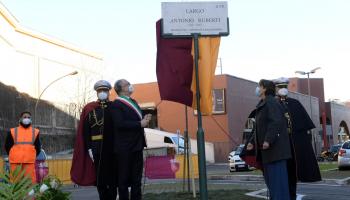 Inaurgurazione Largo Ruberti, Ministro Messa Sindaco Gualtieri